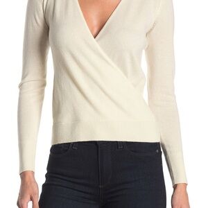 Everlane 100% Cashmere Faux Wrap Sweater